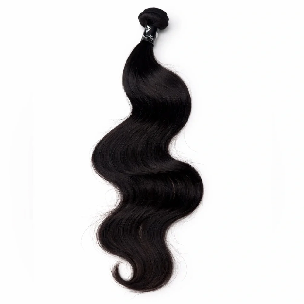 22” 100% Human Hair Body Wave Bundle Natural Black 100 Grams Weft Extension